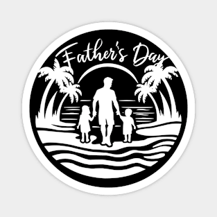 Sunset Stroll: Celebrating Father's Day Magnet